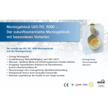 Montageblock-Mono Wassergeräte für Wasserzähler mit DVGW - Ventil