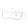 Waschtisch MAM 1290 links mit handtuchhalter mit Handtuchhalter, ohne Siphon und Clickerabfluss SOLID SURFACE WEIß MATT 1290 x 12 x 510 mm
