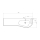 Waschtisch MAM 1590 links mit handtuchhalter mit Handtuchhalter, ohne Siphon und Clickerabfluss SOLID SURFACE WEIß MATT 1590 x 12 x 510 mm