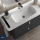 Waschtisch UNIIQ 890 Wasserhahn optional, Handtuchhalter optional, ohne Siphon und Clickerabfluss SOLID SURFACE WEIß MATT 890 x 12 x 460 mm