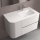 Waschbecken CONSTANZA 900I para coqueta curva, ohne Siphon oder Clicker-Ablauf MATT-WEISS 910 x 20 x 460 mm