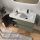 Waschbecken CONSTANZA 900I para coqueta curva, ohne Siphon oder Clicker-Ablauf MATT-WEISS 910 x 20 x 460 mm