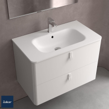 Waschtisch UNIIQ 600 ohne Siphon und Clickerabfluss MINERALSOLID MATT 605 x 15 x 460 mm