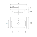 Waschtisch UNIIQ 600 ohne Siphon und Clickerabfluss...