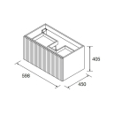 Schrank wandhängend BIBA 600 1 Metallschublade und...