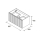 Schrank wandhängend BIBA 900 1 Metallschublade und versteckter Schublade NIGHT BLUE 897 x 405 x 450 mm