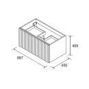 Schrank wandhängend BIBA 1000 1 Metallschublade und...