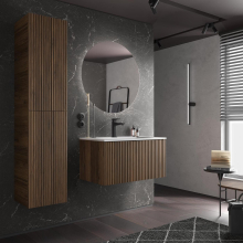 Schrank wandhängend BIBA 800 1 Metallschublade und versteckter Schublade NUSSBAUM MAYA 797 x 405 x 450 mm