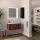 Schrank wandhängend BIBA 900 1 Metallschublade und versteckter Schublade NUSSBAUM MAYA 897 x 405 x 450 mm