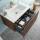 Schrank wandhängend BIBA 900 1 Metallschublade und versteckter Schublade NUSSBAUM MAYA 897 x 405 x 450 mm
