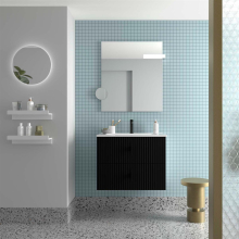 Badezimmermöbel BIBA 700 2 Metallschubladen mit Soft-Close BLACK VELVET 698 x 540 x 450 mm