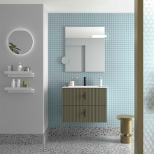 Badezimmermöbel BIBA 700 2 Metallschubladen mit Soft-Close GREEN FOREST 698 x 540 x 450 mm