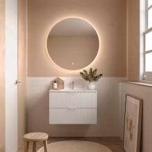 Badezimmermöbel BIBA 800 2 Metallschubladen mit Soft-Close WHITE COTTON 798 x 540 x 450 mm
