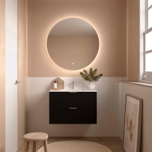 Badezimmermöbel BIBA 800 2 Metallschubladen mit Soft-Close BLACK VELVET 798 x 540 x 450 mm