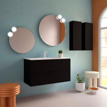 Badezimmermöbel BIBA 1000 2 Metallschubladen mit Soft-Close BLACK VELVET 989 x 540 x 450 mm