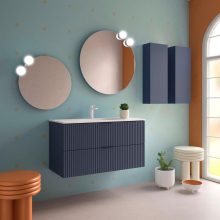 Badezimmermöbel BIBA 1000 2 Metallschubladen mit Soft-Close NIGHT BLUE 989 x 540 x 450 mm