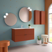 Badezimmermöbel BIBA 1000 2 Metallschubladen mit Soft-Close TERRACOTA 989 x 540 x 450 mm