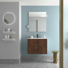 Badezimmermöbel BIBA 700 2 Metallschubladen mit Soft-Close MAYA-NUSSBAUM 698 x 540 x 450 mm