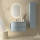 Schrank wandhängend MAM 900 BLUE FOG rechts 2 Metallauszug mit Softeinzug 897 x 540 x 505 mm