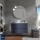Schrank wandhängend MAM 900 NIGHT BLUE rechts 2 Metallauszug mit Softeinzug 897 x 540 x 505 mm