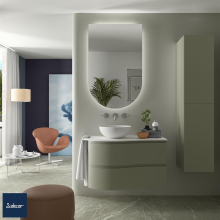 Schrank wandhängend MAM 900 rechts, 2 Metallauszug mit Softeinzug GREEN FOREST 897 x 540 x 505 mm