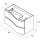 Schrank wandhängend MAM 900 links, 2 Metallauszug BLACK VELVET 897 x 540 x 505 mm