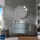 Schrank wandhängend MAM 900 BLUE FOG links 2 Metallauszug mit Softeinzug 897 x 540 x 505 mm