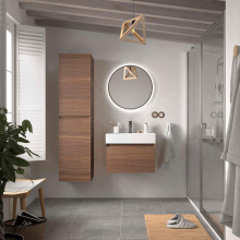 Badezimmermöbel MARA 600 1 Schublade mit Soft-Close AMERIKANISCHER NUSSBAUM 598 x 405 x 452 mm