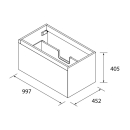 Badezimmermöbel MARA 1000 1 Schublade mit Soft-Close...