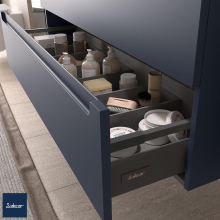 Schrankelement wandhängend MONTERREY 1000 1 Metallschublade mit Softeinzug NIGHT BLUE 997 x 270 x 450 mm
