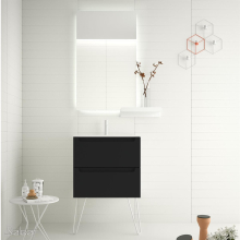 Schrank wandhängend MONTERREY 600 2 Metallauszug BLACK VELVET 598 x 540 x 450 mm