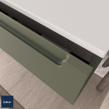 Schrank wandhängend MONTERREY 700 2 Metallauszug mit Softeinzug GREEN FOREST 697 x 540 x 450 mm