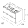 Schrank wandhängend MONTERREY 700 2 Metallauszug mit Softeinzug GREEN FOREST 697 x 540 x 450 mm