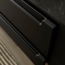 Schrank wandhängend MONTERREY 700 2 Metallauszug mit Softeinzug BLACK VELVET 697 x 540 x 450 mm