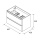 Schrank wandhängend MONTERREY 700 2 Metallauszug mit Softeinzug TERRACOTA 697 x 540 x 450 mm