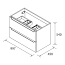 Schrank MONTERREY 1000 2 Metallauszug NUSSBAUM MAYA 997 x...