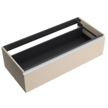 Schrankelement wandhängend SPIRIT 1000 1 Metallschublade mit Softeinzug MACCHIATO 997 x 270 x 450 mm