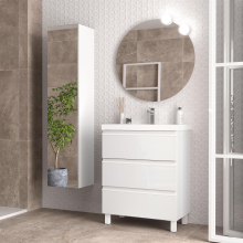 Schrank SPIRIT 700 3 Metallauszug WEIß GLÄNZEND697 x 810 x 450 mm