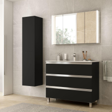Badezimmermöbel SPIRIT 1000 mit 3 Metall-Schubladen BLACK VELVET 997 x 810 x 450 mm