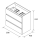 Schrank SPIRIT 600 3 Metallauszug mit Softeinzug NIGHT BLUE 598 x 810 x 450 mm