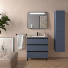 Schrank SPIRIT 800 3 Metallauszug mit Softeinzug NIGHT BLUE 797 x 810 x 450 mm