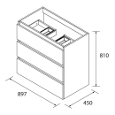 Schrank SPIRIT 800 3 Metallauszug NUSSBAUM 797 x 810 x...