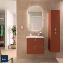 Schrank wandhängend UNIIQ 600 2 Schubladen mit Softeinzug TERRACOTA 598 x 540 x 450 mm