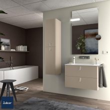 Schrank wandhängend UNIIQ 800 2 Schubladen mit Softeinzug MACCHIATO 797 x 540 x 450 mm