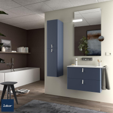 Schrank wandhängend UNIIQ 800 2 Schubladen mit Softeinzug NIGHT BLUE 797 x 540 x 450 mm