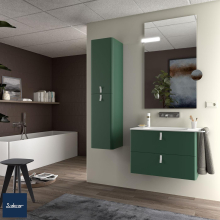 Schrank wandhängend UNIIQ 800 2 Schubladen mit Softeinzug ROYAL GREEN 797 x 540 x 450 mm