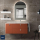 Schrank wandhängend UNIIQ 1200 Links 1 Tür und 2 Schubladen mit Softeinzug TERRACOTA 1194 x 540 x 450 mm