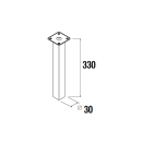 Satz 2 Füße Chrom 330mm