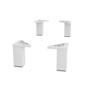 Satz 4 Füße MATT WHITE Hauteur 100 mm