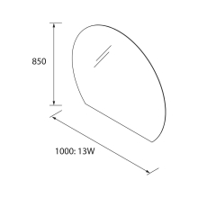 Abstellboard SUNRISE 1000 MATT SCHWARZ 1000 x 80 x 126 mm